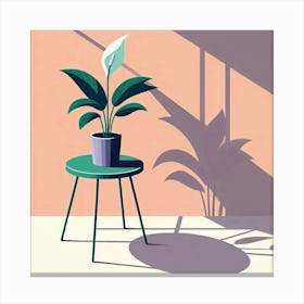 Plant On A Table 2 Canvas Print