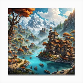 Viking Village Canvas Print