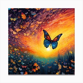 Butterfly In The Sky 3 Canvas Print