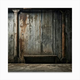 A Seasoned Concrete Wall Enduring The Test Of Time Under The Weight Of Distressed Textures Reveals Canvas Print