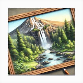 Waterfall In The Forest 2 Canvas Print