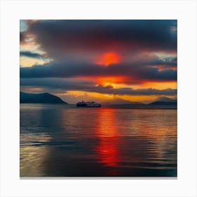 Sunset On The Water 37 Canvas Print