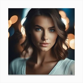 Portrait Of A Beautiful Woman 4 Canvas Print