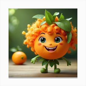 Orange Girl Canvas Print