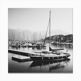 Black And White Marina Canvas Print