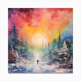 Watercolour Whispers of Winter Canvas Print