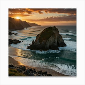 Sunset At The Coast 1 Canvas Print