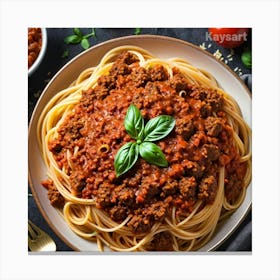 Spaghetti With Meat Sauce 1 Canvas Print