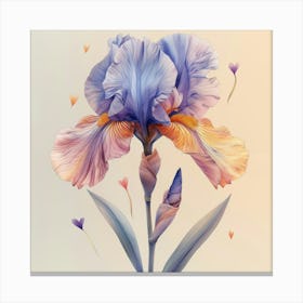 Pastel colors iris Canvas Print