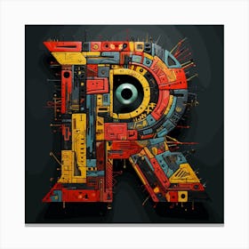 Letter R 4 Canvas Print