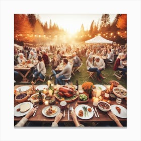 Thanksgiving Dinner 5 Canvas Print