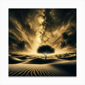 Lone Tree In The Desert 1 Canvas Print