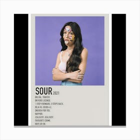 Sour - Olivia Rodrigo, 2021 Canvas Print