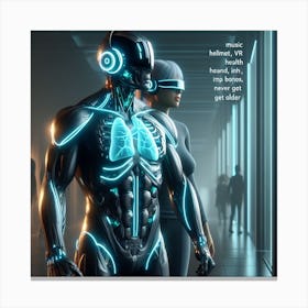 Futuristic Man And Woman 6 Canvas Print