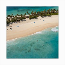 Aerial View Of A Beach 1 Canvas Print
