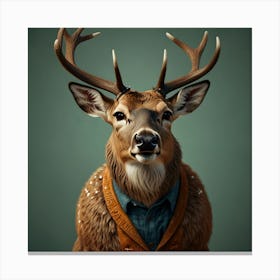 Deer Portrait 4 Canvas Print