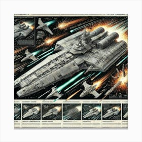 Helios Class Destroyer Tactical Maneuvers Iron Commonwealth Canvas Print