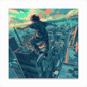 A Parkour Movement Lofi Illustration 2 Canvas Print