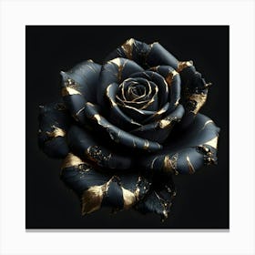 Black Gold Rose 2 Canvas Print