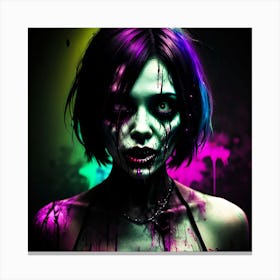 Zombie Girl Canvas Print