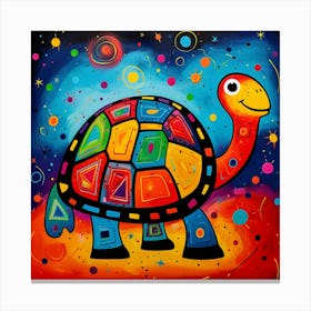 Colorful Turtle 5 Canvas Print