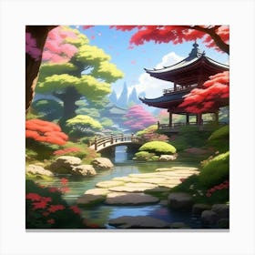 Japanese garden Canvas Print