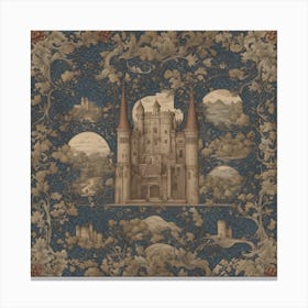 William Morris Prints Featuring Ornamental Patter Esrgan Canvas Print