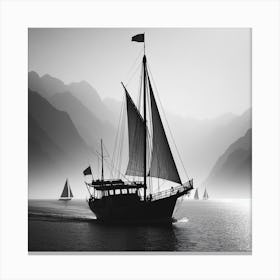 Sailboats In The Water Canvas Print