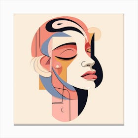 Abstract Portrait Of A Woman 24 Canvas Print