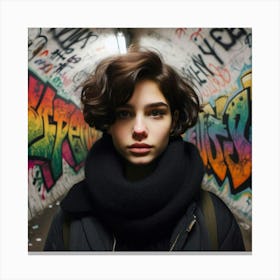 Graffiti Girl Canvas Print