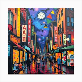 Night In New York City Canvas Print