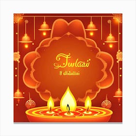 Diwali Greeting 1 Canvas Print