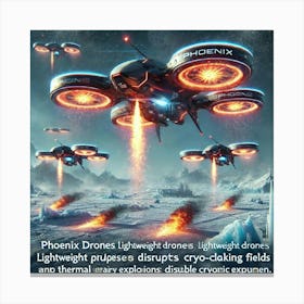 A Futuristic Sci Fi Depiction Of Phoenix Drones Canvas Print