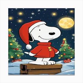 Snoopy Christmas Canvas Print