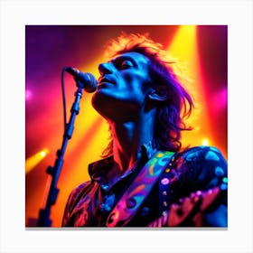 A Rock Star In A Psychedelic Canvas Print
