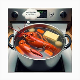 Lobster In A Pot Canvas Print