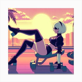 2b working out Canvas Print