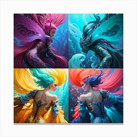 Mermaids 1 Canvas Print