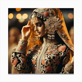 Traditional Muslim Bride Canvas Print