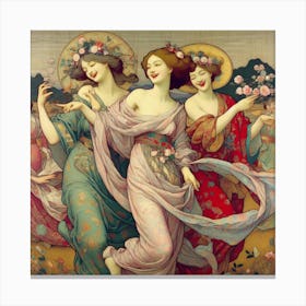 Dance Of The Flowers Canvas Print