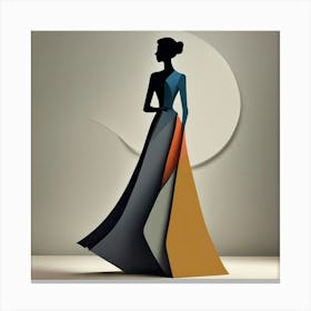 Woman In A Dress Canvas Print