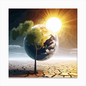 Earth And The Sun Canvas Print