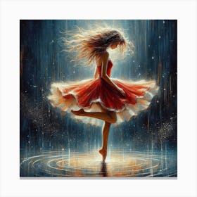 Dancer In The Rain Canvas Print