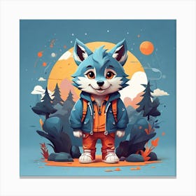 Fox In The Woods Canvas Print