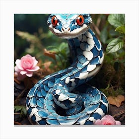 Blue Snake Canvas Print