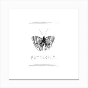 Ink Butterfly Canvas Print