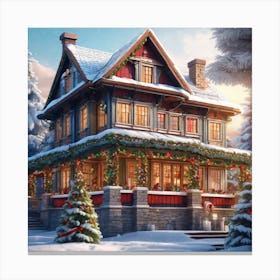 Christmas House 157 Canvas Print