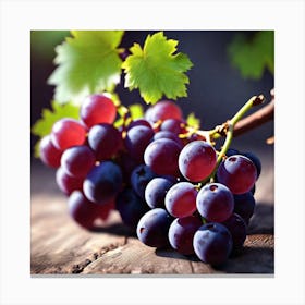 Grapes On A Branch Canvas Print