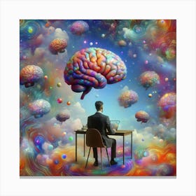 Man With A Brain Canvas Print