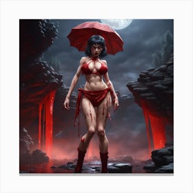 Bloody Girl Canvas Print